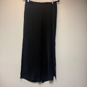 Elizabeth &‎ Clarke Gemma Wide Leg Pants Women Medium Black Excellent Vegan Silk